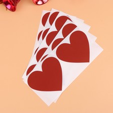 50 PCS Scratch Stickers Gift Card Scrapbook Heart-shaped Office