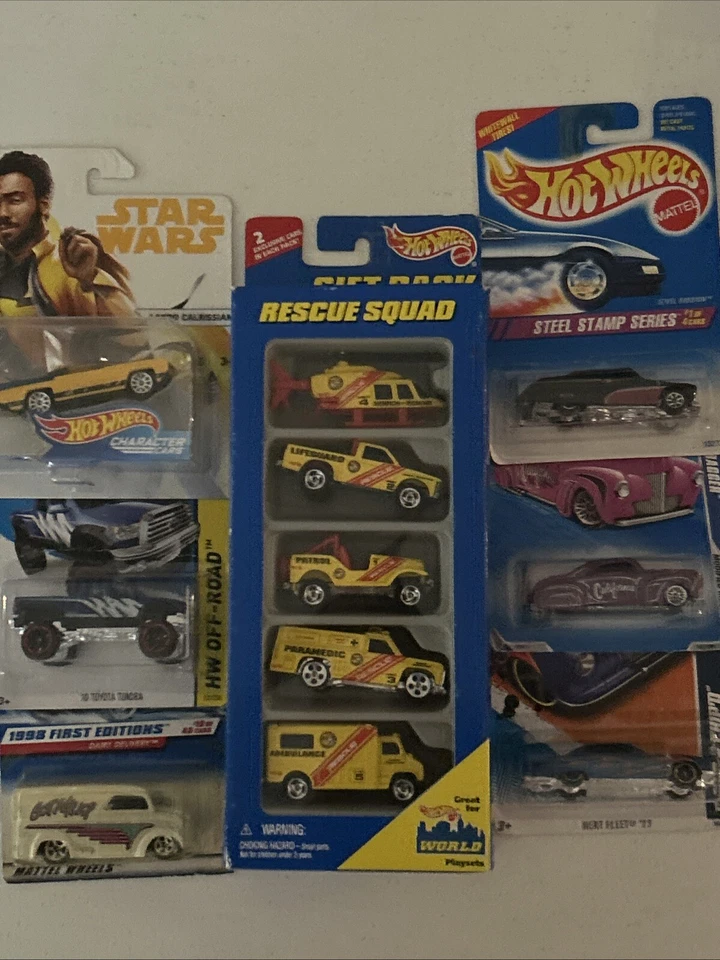 1996 Hot Wheels RESCUE SQUAD 5 Car Pack Plus 6 Misc Vehicles - Image 1 of 4