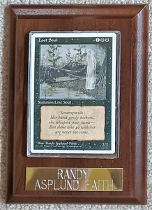 Magic the Gathering MTG KARTE HOLZ KÜNSTLER KUNST PLAKETTE Randy Asplund Faith - Bild 1 von 2