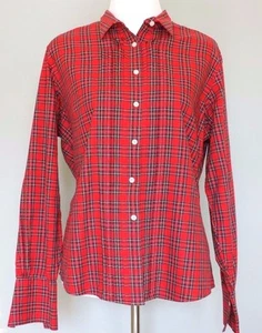 Camisa a Cuadros Brooks Brothers 346 Niñas Talla 16 Botones Pintuck Rojo Azul - Imagen 1 de 1