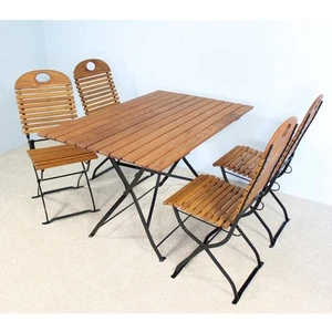 Gartentisch holz schwarz 80x120 cm Balkontisch Klappbar Gartenmöbel - Bild 1 von 3