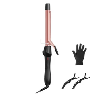 1-Inch Curling Iron Ceramic Hair Curling Wand for All Hair Types Rose Gold - Picture 1 of 12