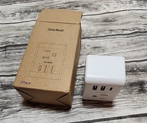 Two Pack - One Beat - International Power Plug European Travel - Adapter - NEW - Picture 1 of 3