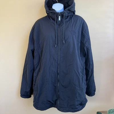 РОЗОВЫЙ Victoria's Secret черный логотип средний большой ветровка куртка - Изображение 1 из 4