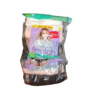 Hanes Breathable Cotton Stretch 7 pack open box size 8 panties tagless bikinis - Image 1 of 2