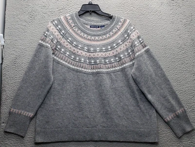 Suéter Arquitecto Para Mujer 1X Multi Detalle Azteca Tejido Acanalado Puño y Dobladillo Cuello Redondo Foto 1 de 4