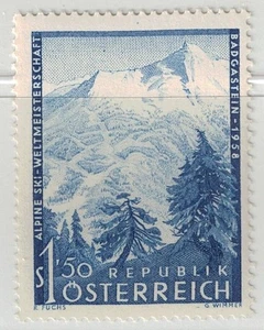 AUSTRIA 1958 Sci alpino MNH** - Picture 1 of 1