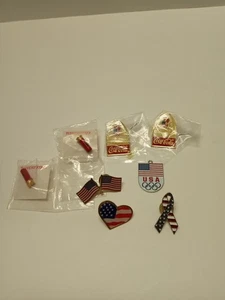 Vintage Pins Olympia, Patriotic und Shotgun Shell Pins, Lot of 8 - Bild 1 von 5