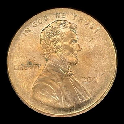 Centavo de error Broadstruck 2001 Lincoln Penny Broad Strike golpeado error genuino Foto 1 de 2