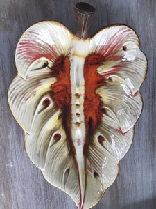 Treasure Craft orange gelb 1962 Compton California Aschenbecher Schale Dekor - Bild 1 von 15