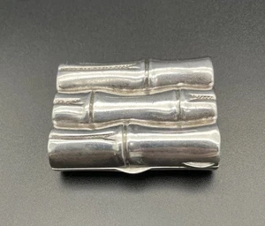 Tiffany Bamboo Sterling Silver Pill Box No Monogram - Picture 1 of 13