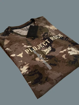 Under Armour Project Rock T-Shirt Veterans Day AOP Camo Shirt Mens Sz L-Tall New - Image 1 of 4