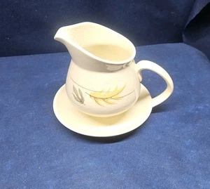 Barca Gravy Vintage Mid-Century Francescana Terracotta USA "Autunno" con sottopiatto - Foto 1 di 4