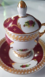 Selten schwer zu finden Limoges LG Dec A La Marin Deckel Tasse und Untertasse verpackt - Bild 1 von 9