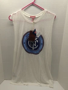 Mitchell & Ness New York City FC MLS Sleeveless T-Shirt - Women's Size XL *NEW* - Picture 1 of 5