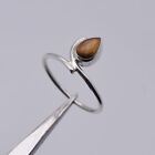 925 Solid Sterling Silver Tiger Eye Ring-5 US e880
