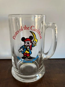 Walt Disney World Mickey Mouse Pirates of The Caribbean Glass Mug - Picture 1 of 3
