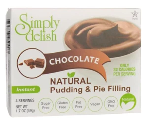 Postres Keto: pudín de chocolate y relleno de pasteles 4 paquetes (4,25 carbohidratos netos) - Imagen 1 de 2