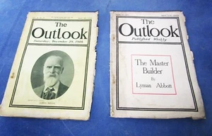 The Outlook Vintage Magazine - Lot of 2  Dec 29, 1906 & July 17, 1911 - Picture 1 of 1
