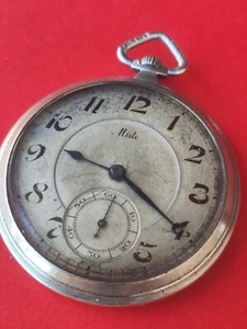 Rare Slim 9 mm Art Deco MIDO 3ADJ Mens Pocket Watch _535 - Picture 1 of 9