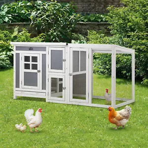 Alopet Chicken Coop Rabbit Hutch Wooden House Run Large Cage Double Hatch - Picture 1 of 10