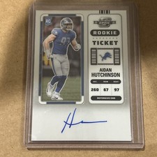 2022 Contenders Optic Aidan Hutchinson Rookie Ticket On Card Auto RC #102 Lions