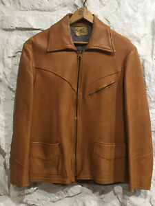 Vintage 40's 50's BUCKSKIN LEATHER Rocky Mountain Taxidermy Leather JACKET