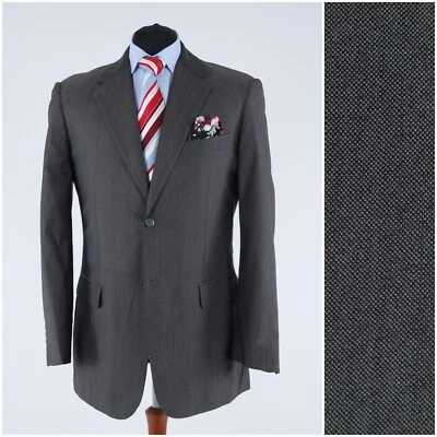 Mens PIERRE CARDIN Blazer 42L UK Size Grey Wool Sport Coat Designer Jacket - Image 1 of 4