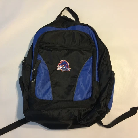 Boise State Broncos Backpack Laptop Bag Logo Brand Black Blue Orange Cover
