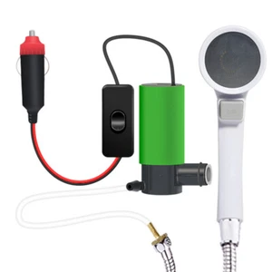 Portable Outdoor Camping Bath Shower Faucet Kit 12V Electric Pump Car Washer - Picture 1 of 12