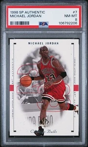 Auténtico Michael Jordan 1998 SP #7 PSA 8 casi nuevo-como nuevo Chicago Bulls HOF GOAT - Imagen 1 de 2