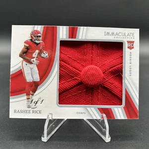 2023 Panini Immaculate Rashee Rice logotipo de novato "botón sombrero jugador" 1 de 1 1/1 - Imagen 1 de 9