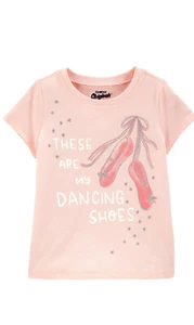 NWT 4T 4 18m 5t 5 3t 2t ballet ballerina toe shoes glitter top t shirt OSH kosh - Picture 1 of 7