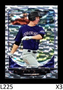 1-2013 BOWMAN DRAFT SILVER ICE PARALLEL RYAN McMAHON ROCKIES QTY