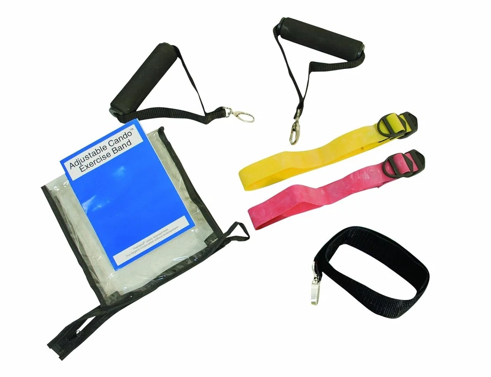 Kit de 2 bandas de ejercicio ajustable Cando 10-3233, amarillo/rojo Foto 1 de 1