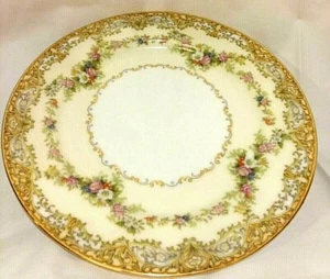 Noritake Salad Plate Pre Patent 7.5" China JAPAN Gold retired Zero cracks/chips - Picture 1 of 5