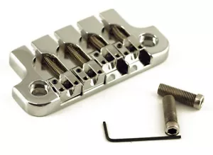 Hipshot SuperTone 2-Point Replacement Bridge for 4-String Gibson Bass - CHROME - Picture 1 of 1