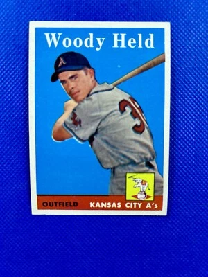 1958 Topps #202 Woody Held Kansas City Athletics gama alta casi nuevo-como nuevo B58#202A1 Foto 1 de 2