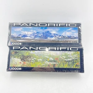 Pack de 2 rompecabezas panorámicos panorámicos 1000 piezas cada uno Mt. Ensalada de verano Everest - Imagen 1 de 6