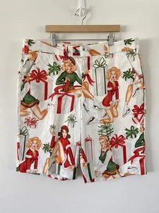 Loudmouth Golfshorts Herren Größe 36 Weihnachten Pin Up Girl Geschenke Weihnachtsmann Motiv - Bild 1 von 8