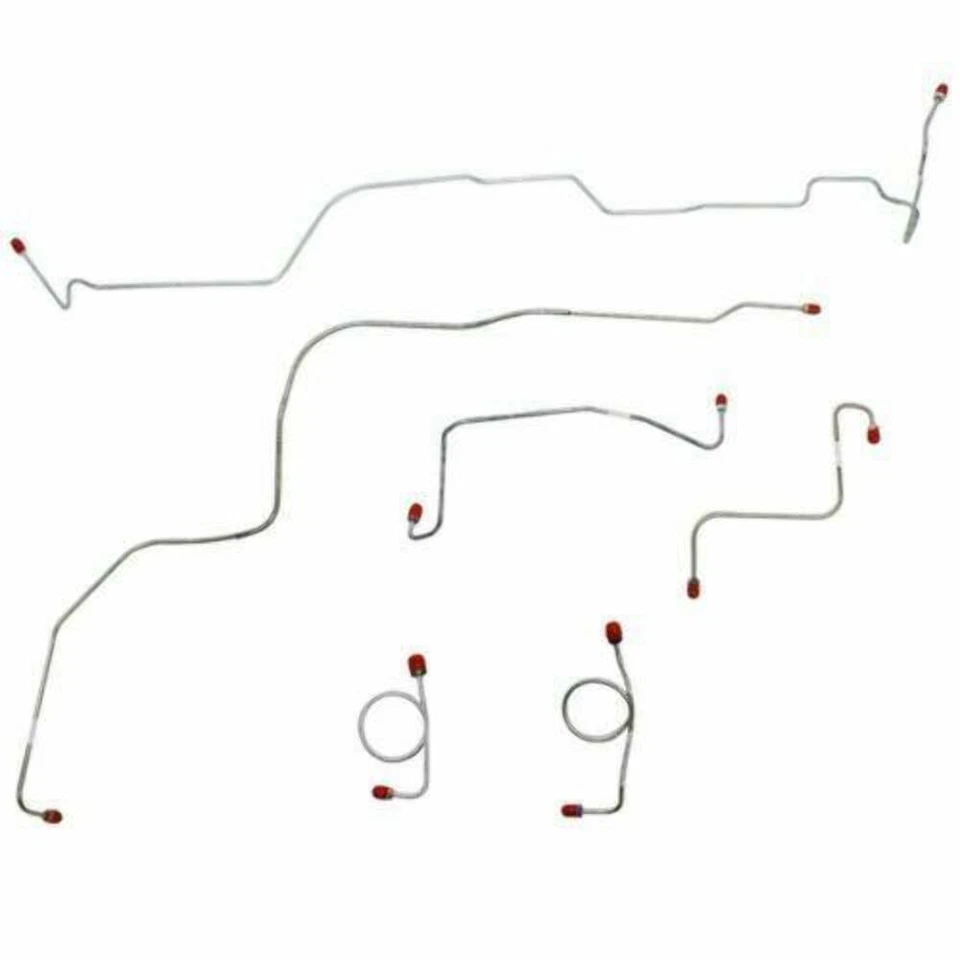 Front Brake Line Kit Fits Ford Torino 1968-69 w/6 Piece Standard Brake-DKT6801SS - Image 1 of 1