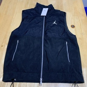 Jordan Essentials Fleece Weste Herren Small FD8628-010 schwarz durchgehender Reißverschluss - Bild 1 von 10
