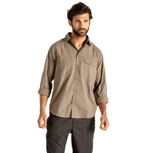 Camisa De Manga Larga Para Hombre Craghoppers Kiwi Beige Aventura Al Aire Libre - Imagen 1 de 1