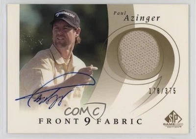 2002 SP Game Used Edition Front 9 Fabric Signatures /375 Paul Azinger Auto - Image 1 of 2