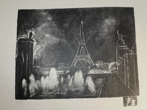 Jean-Louis BOUSSINGAULT (1883-1943) LITHO EIFFEL TOWER UNIVERSAL EXPO ART DECO - Picture 1 of 8