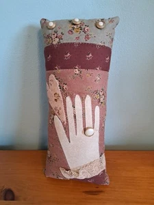 Victorian Floral Hand Heart Throw Pillow - Picture 1 of 4