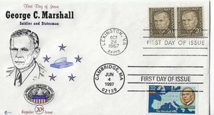 Cover Craft # 3141 The Marshall Plan dual # 1249 George Marshall, 7-stamp combo - Picture 1 of 1