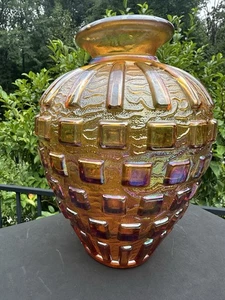 Silvestri Mouth Blown IRIDESCENT Glass Vase Excellent condition 10.5" H x 8" W - Picture 1 of 9