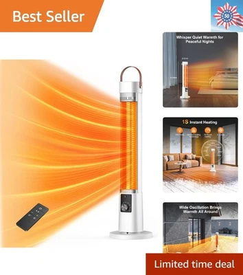 Calentador de patio infrarrojo rápido de 500 W - ultra silencioso, impermeable y energéticamente eficiente Foto 1 de 4