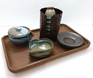Hagita Sangcha Tea Vessel & Cup Set - Approx. 7cm & 4.7cm Heights, Used - Picture 1 of 20